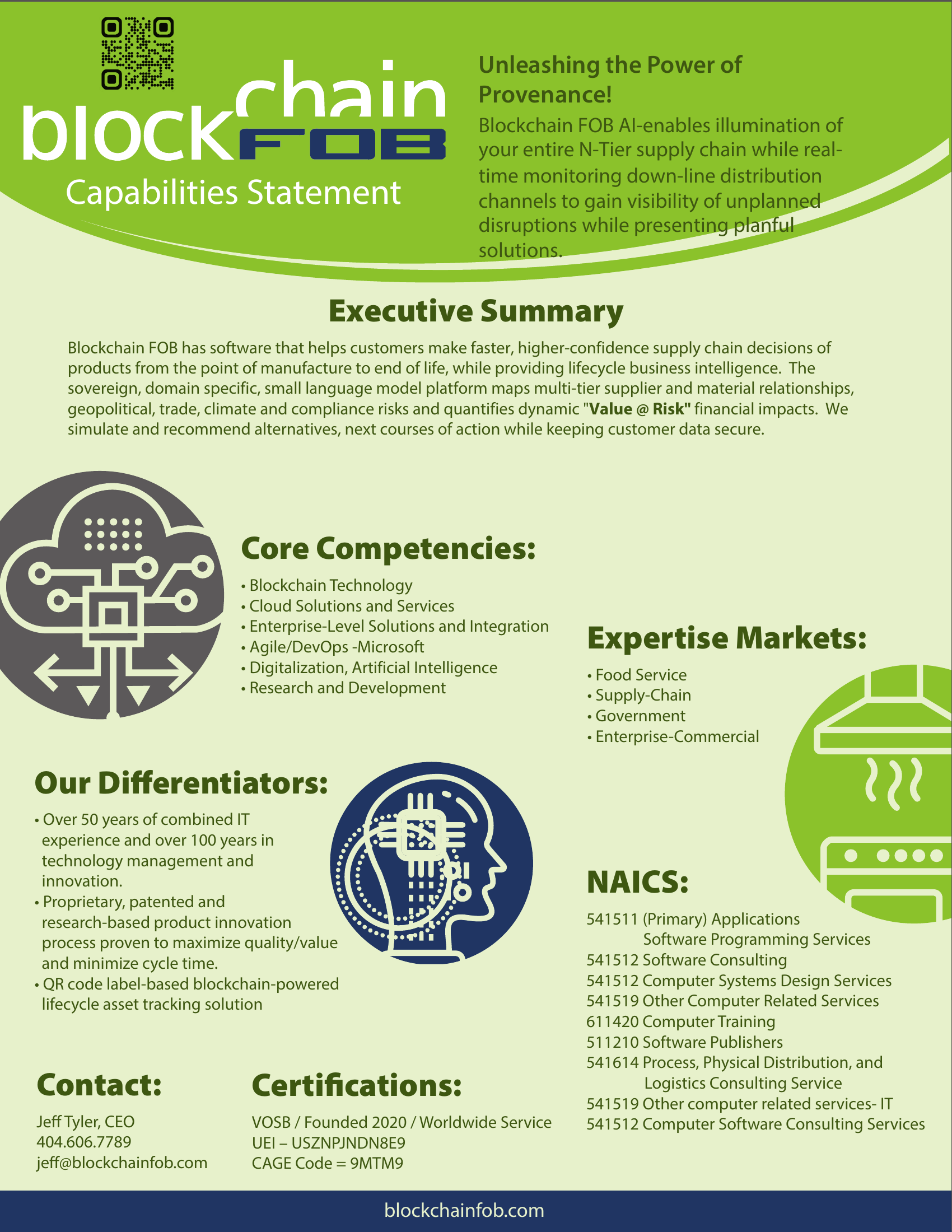 Blockchain FOB Capabilities Statement